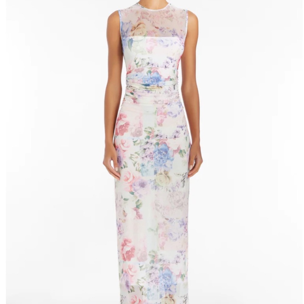Size small NWT Amanda Uprichard midi floral dress - Picture 5 of 8